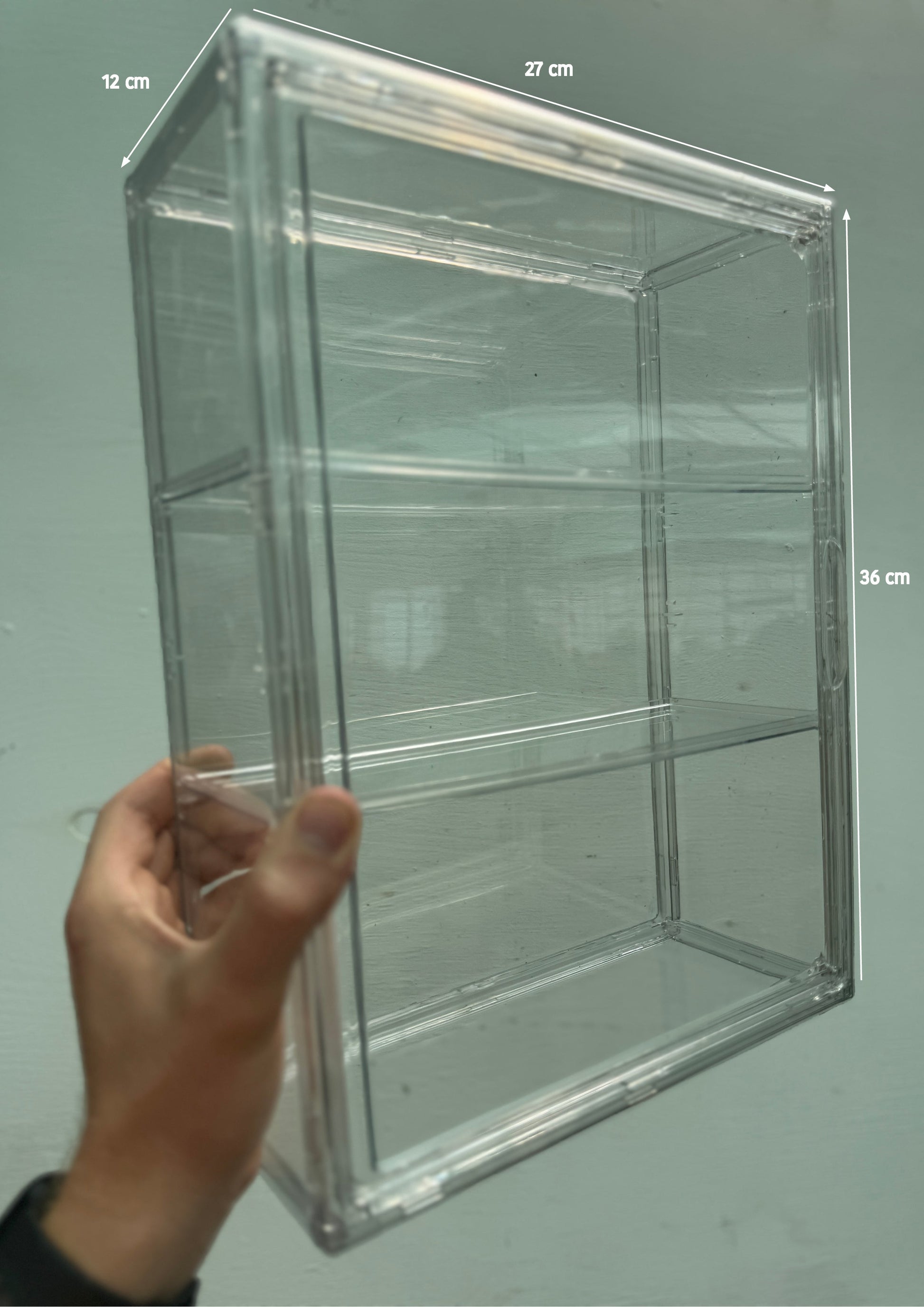 Transparent Baby Plant Cabinet measuring 36 × 27 × 12 cm, ideal for creating a high-humidity microclimate for seedlings and cuttings.